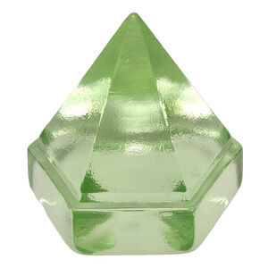 Light Green Ship Deck Glass Prism Pyramid Paperweight 4.75" Nautical Maritime